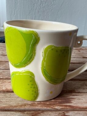 Starbucks Vintage Lime and Daisy Ceramic Mug